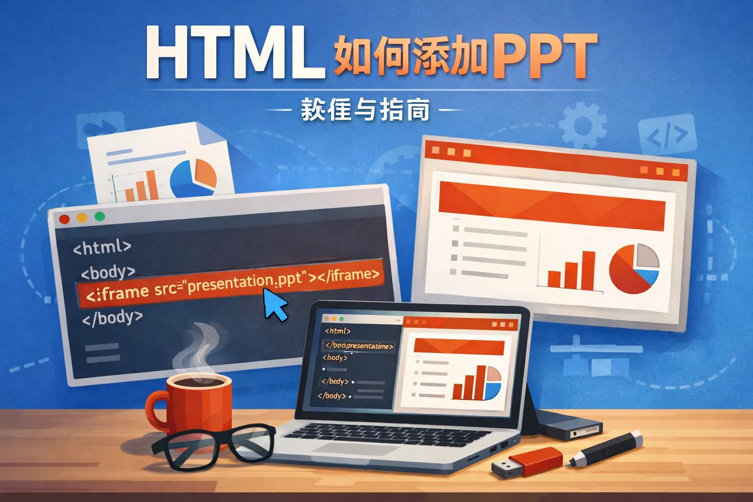 html如何添加ppt