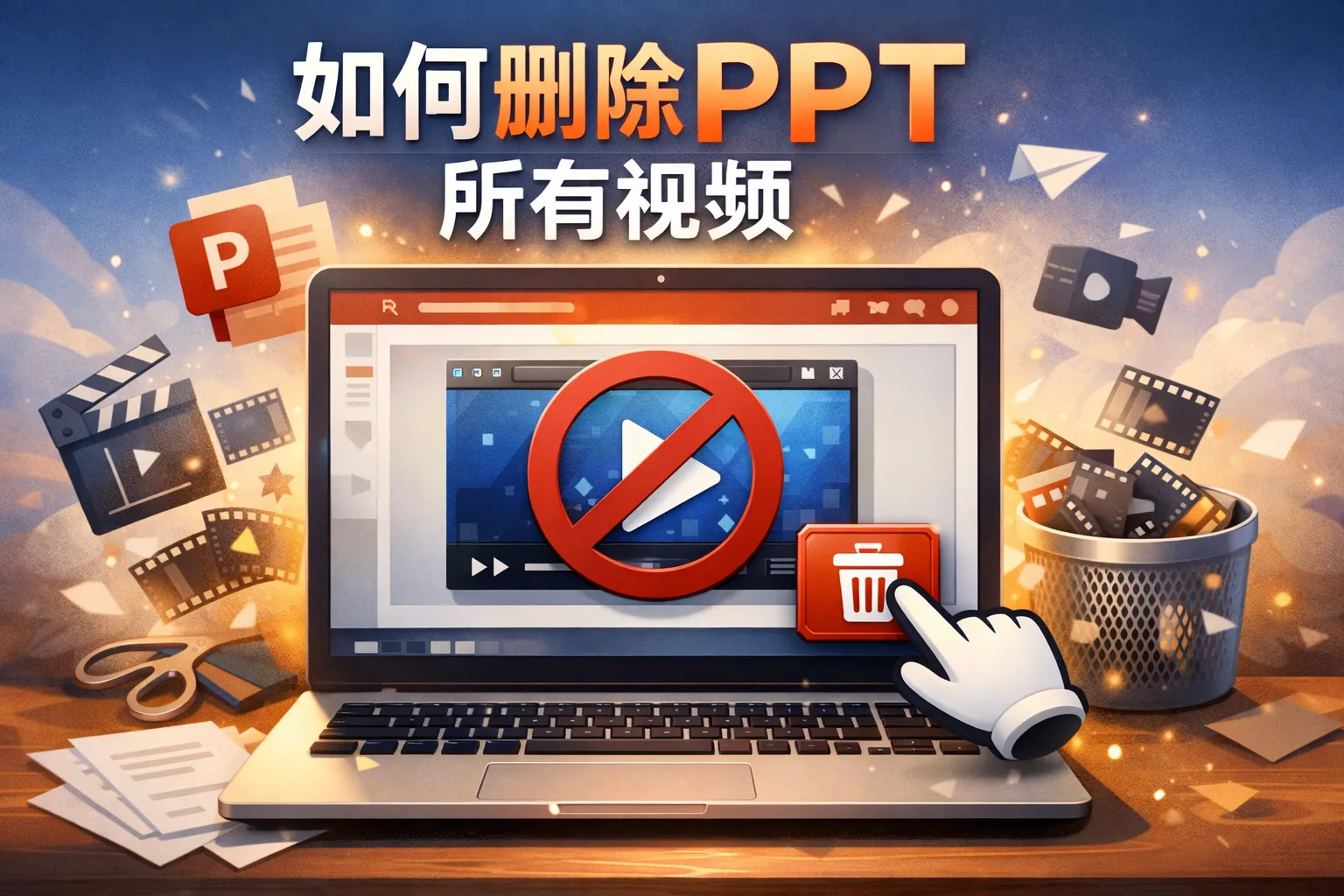 如何删除ppt所有视频