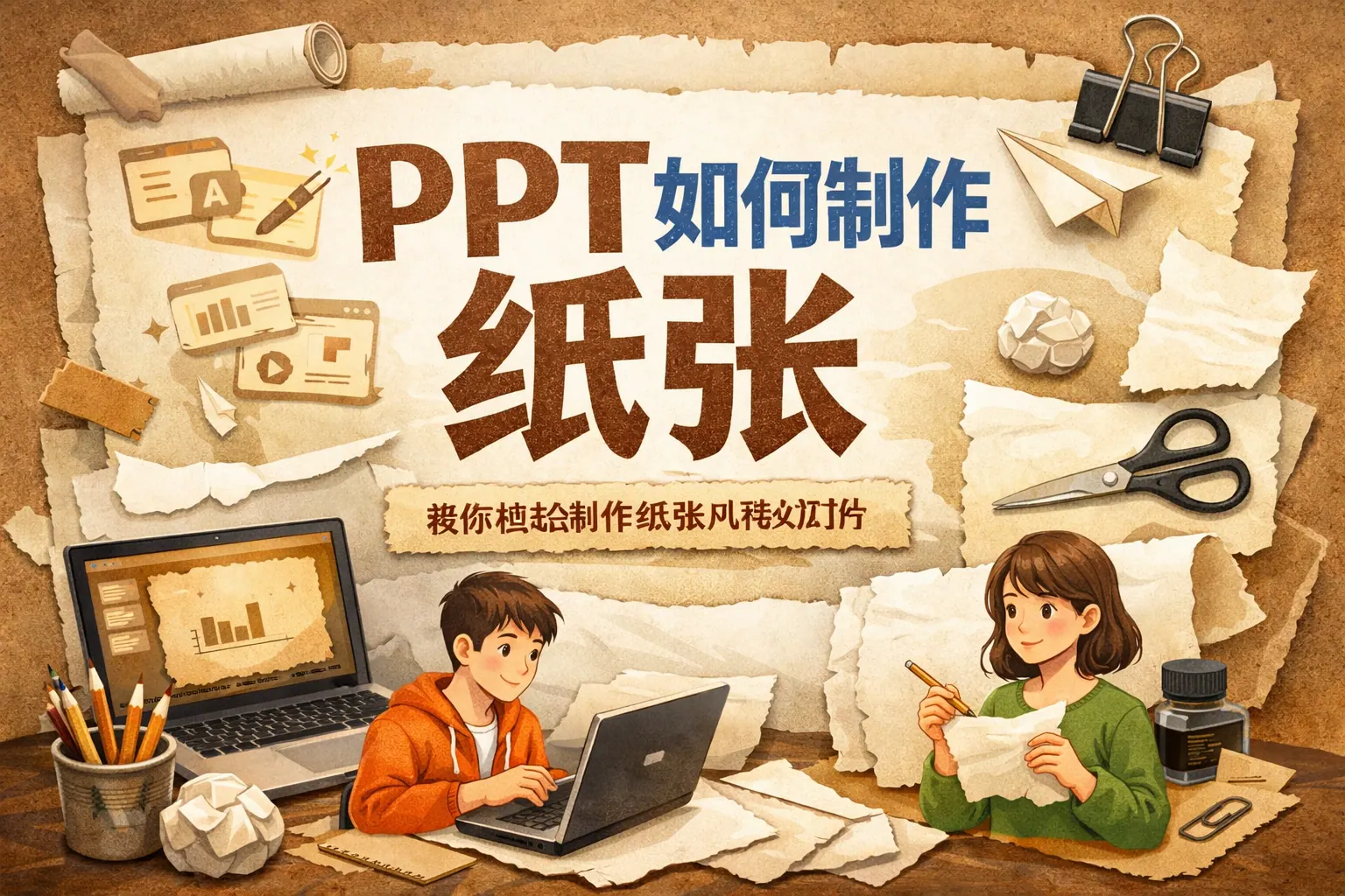 ppt如何制作纸张