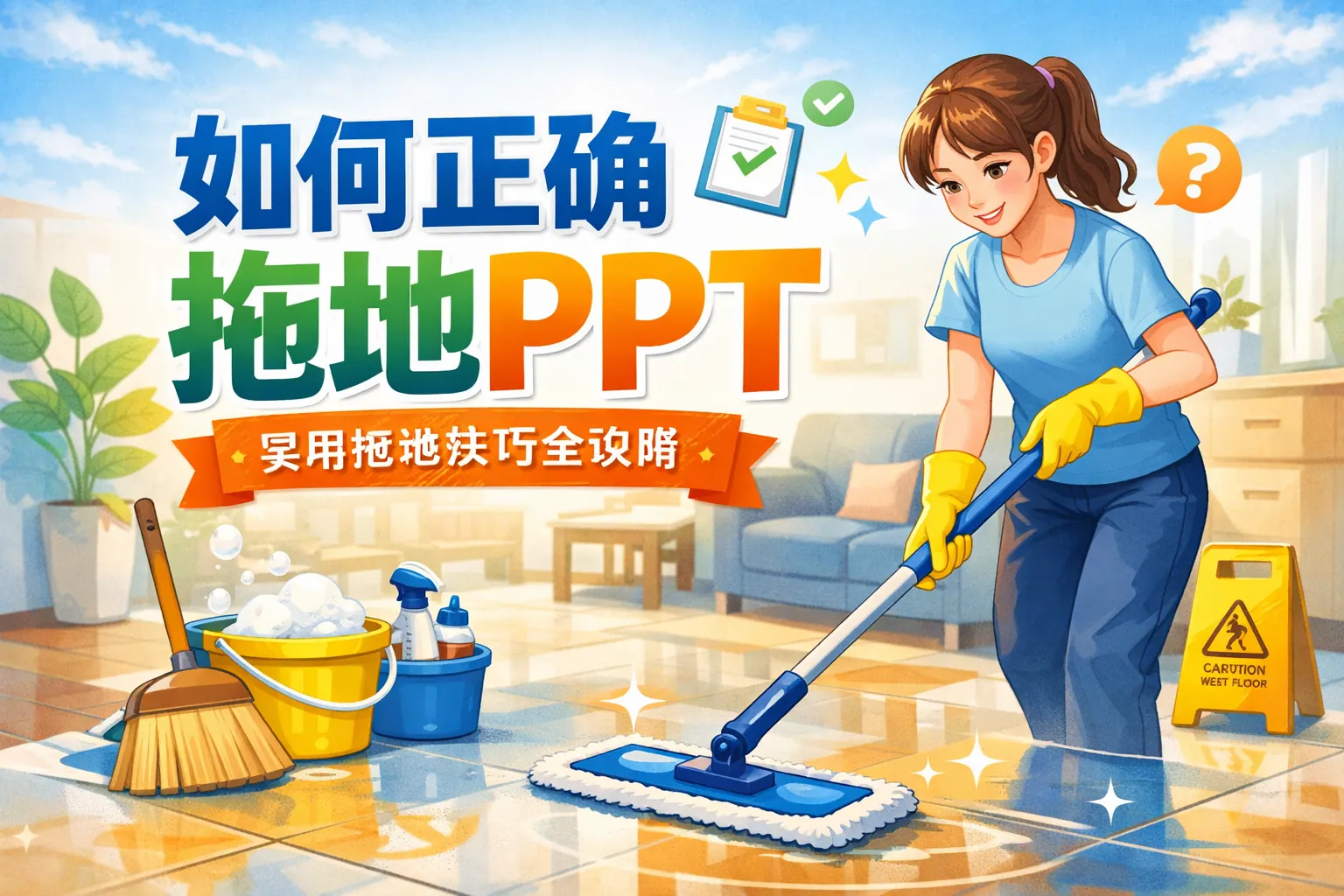 如何正确拖地ppt