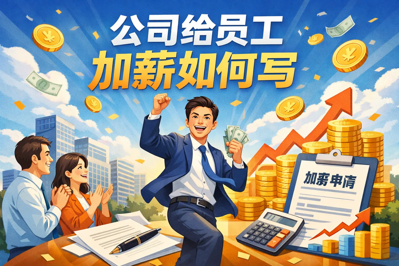 公司给员工加薪如何写