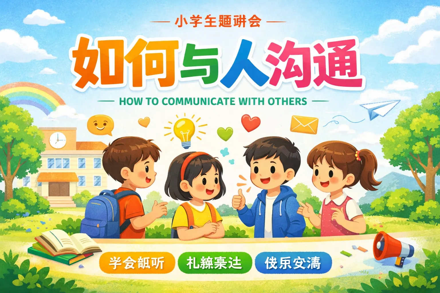 小学如何与人沟通主题班会ppt课件