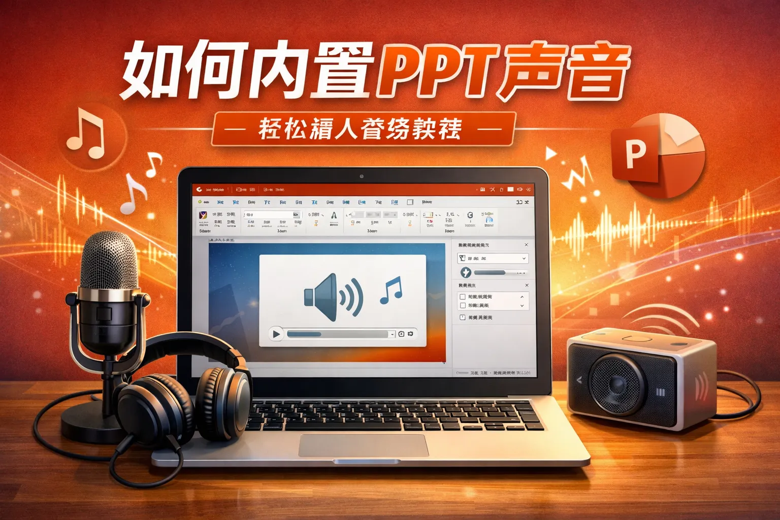 如何内置ppt声音