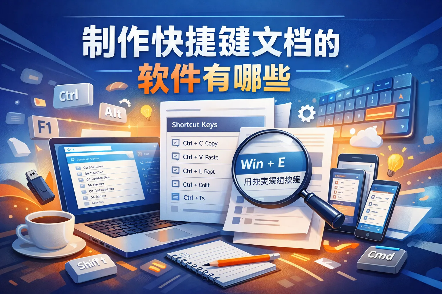制作快捷键文档的软件有哪些