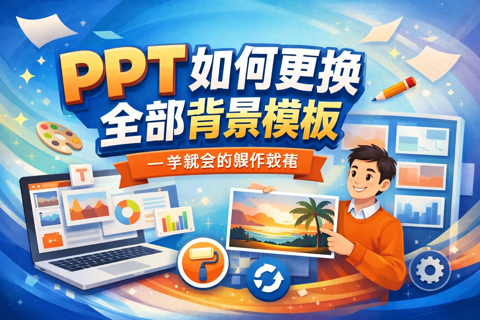 ppt如何更换全部背景模板