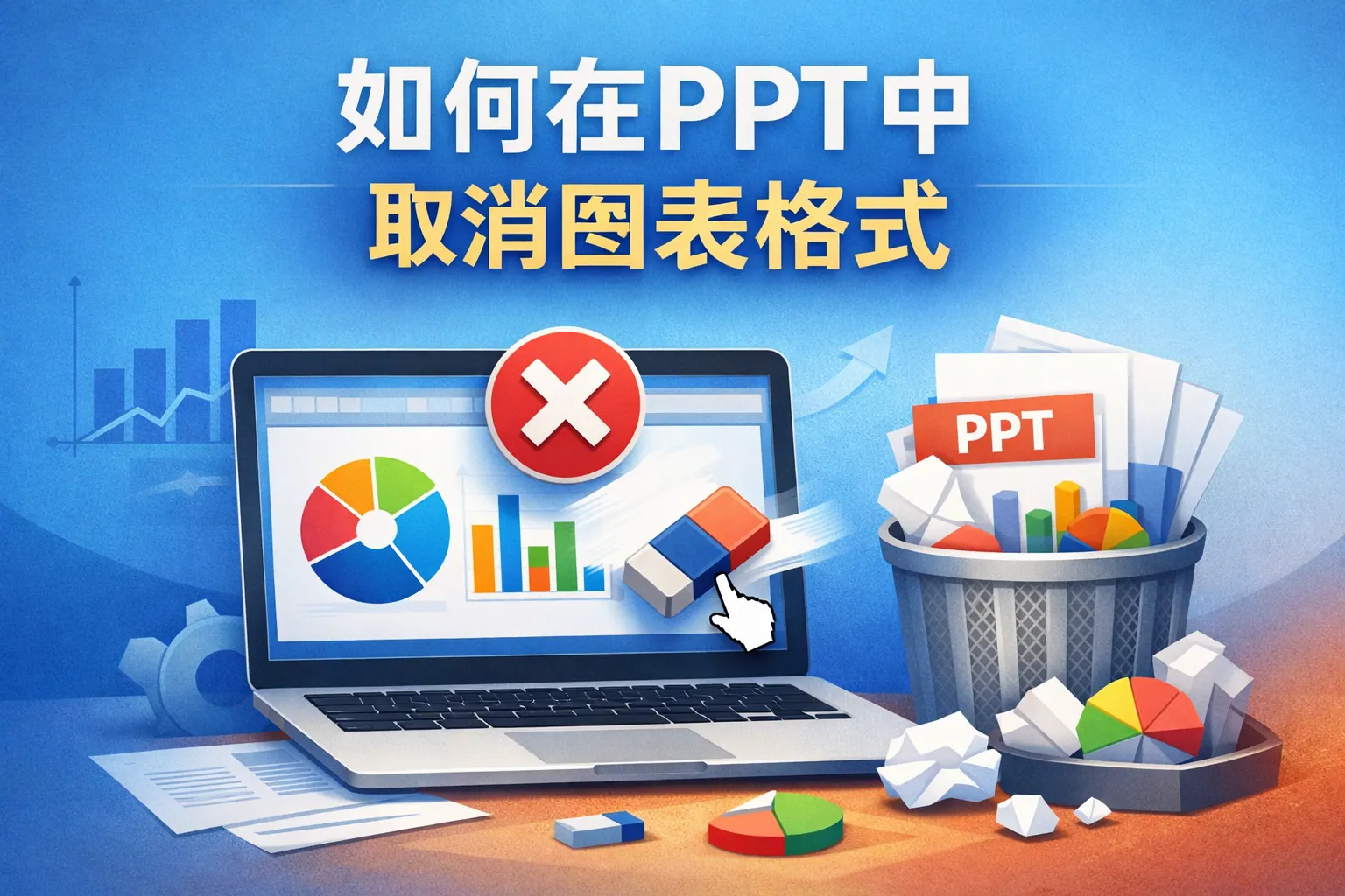 如何在ppt中取消图表格式