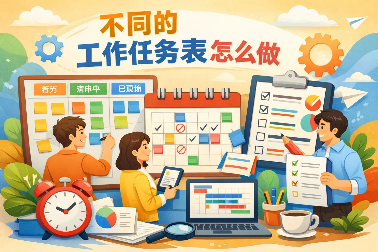 不同的工作任务表怎么做