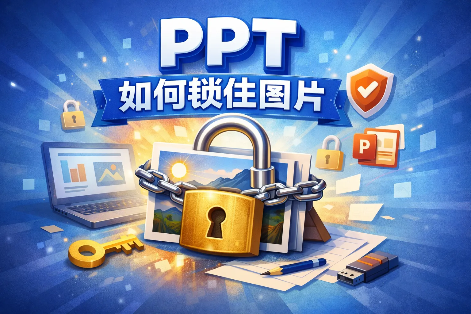 ppt 如何锁住图片