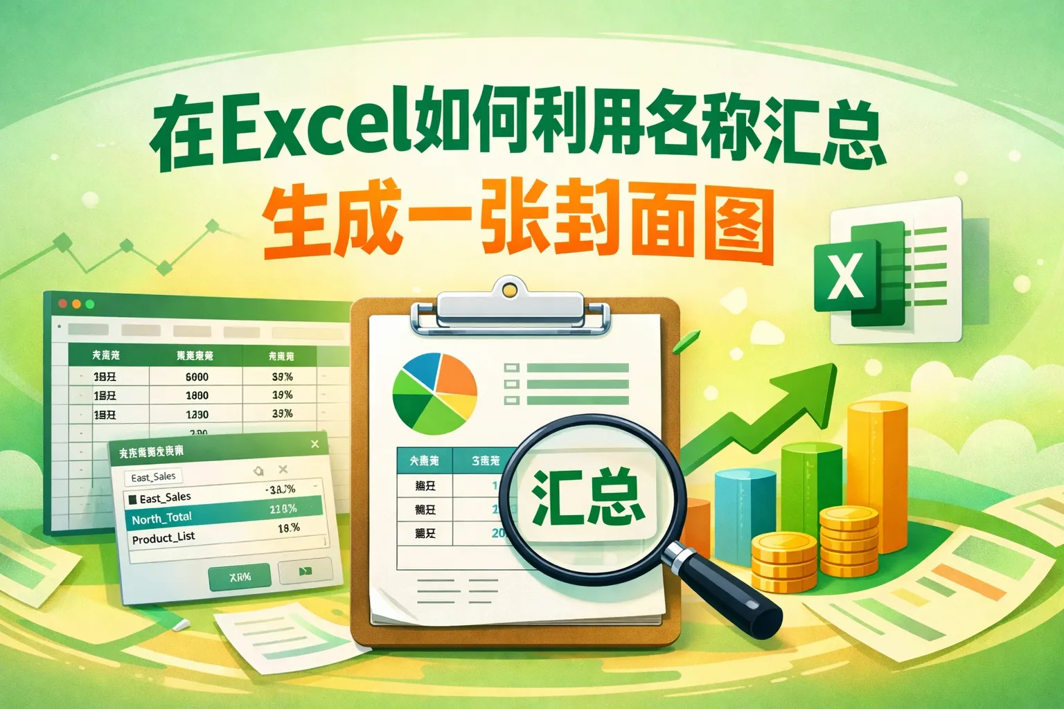 在excel如何利用名称汇总