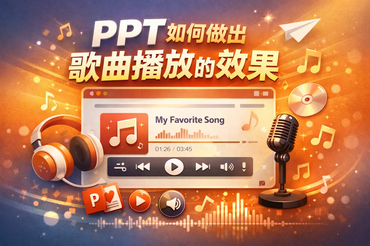 ppt如何做出歌曲播放的效果