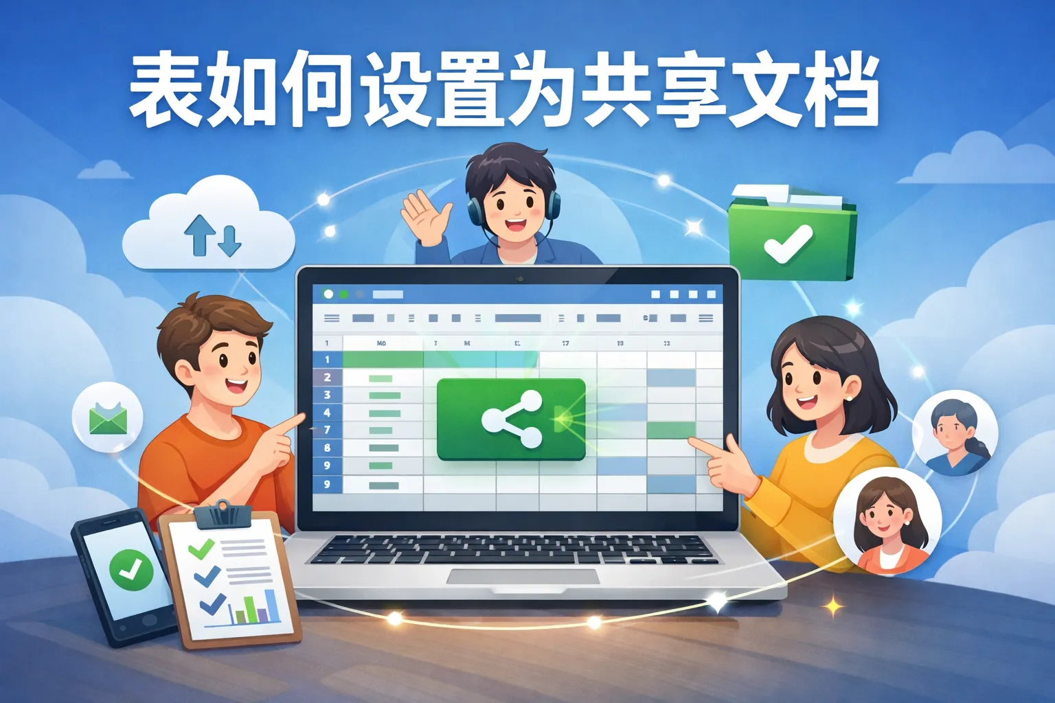 表如何设置为共享文档