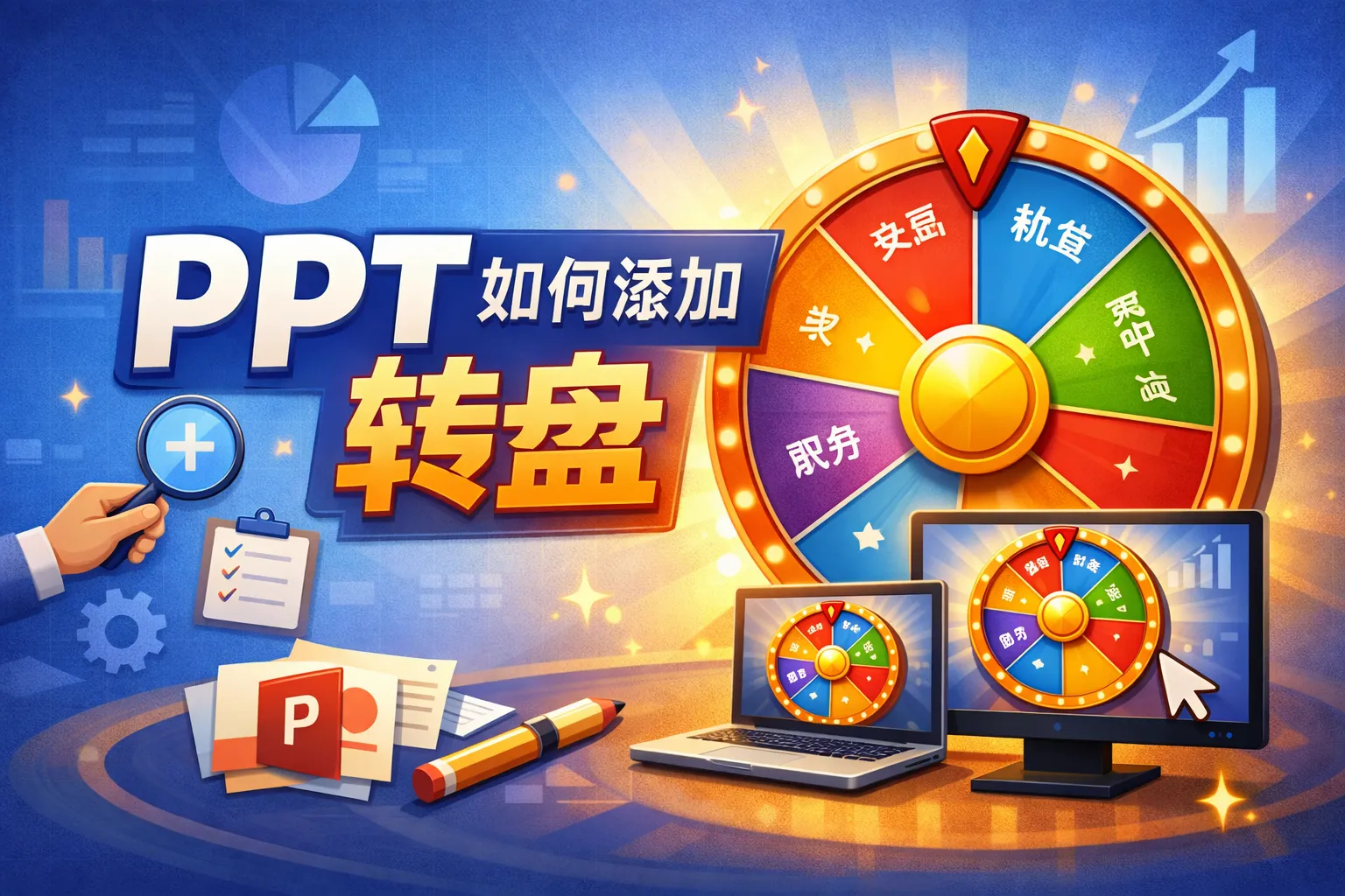 ppt如何添加转盘