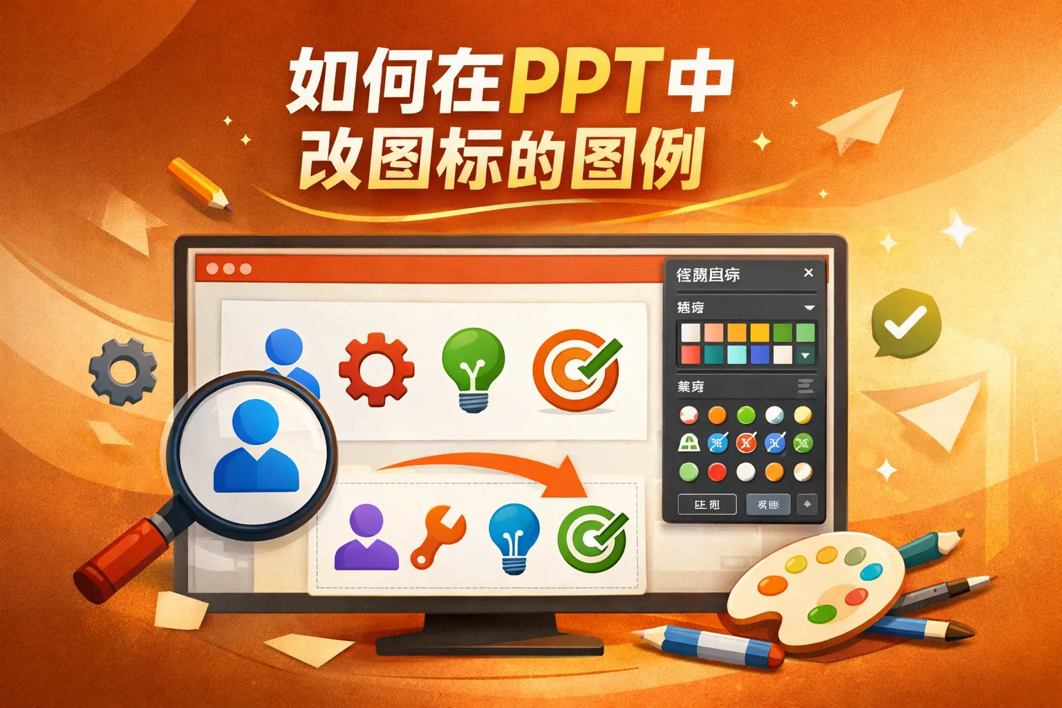 如何在ppt中改图标的图例