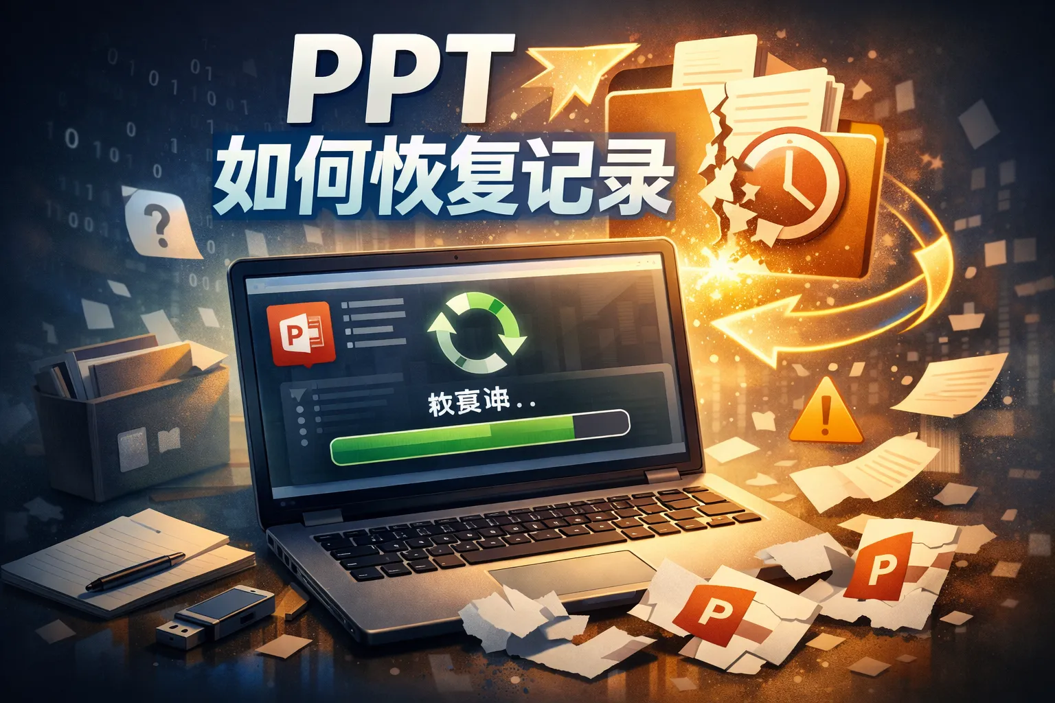 ppt如何恢复记录