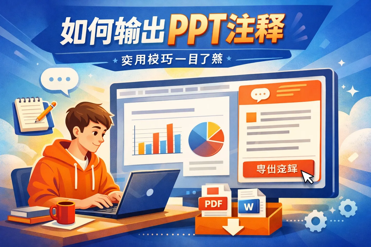 如何输出ppt注释