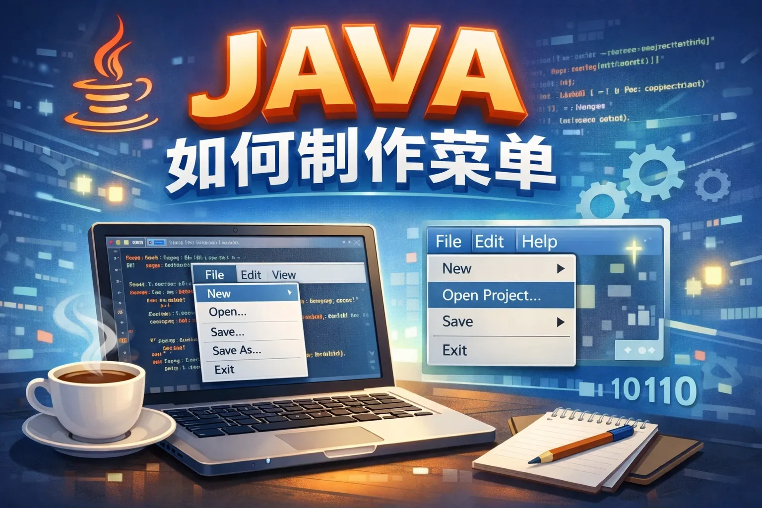 JAVA如何制作菜单