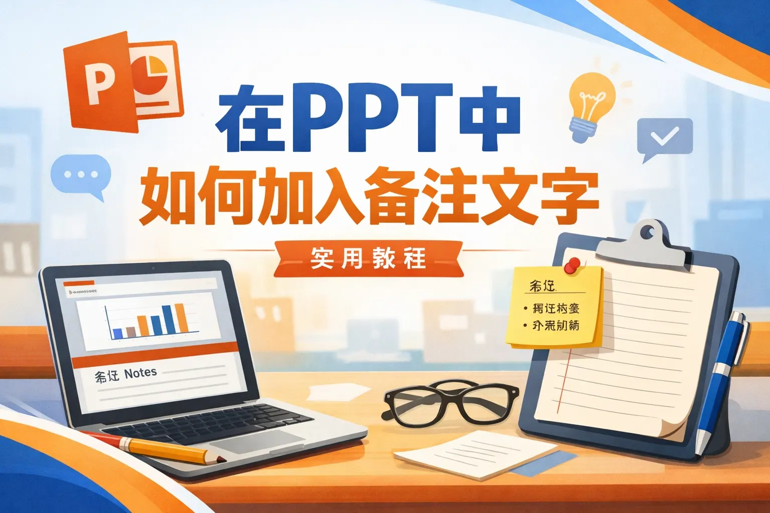 在ppt中如何加入备注文字