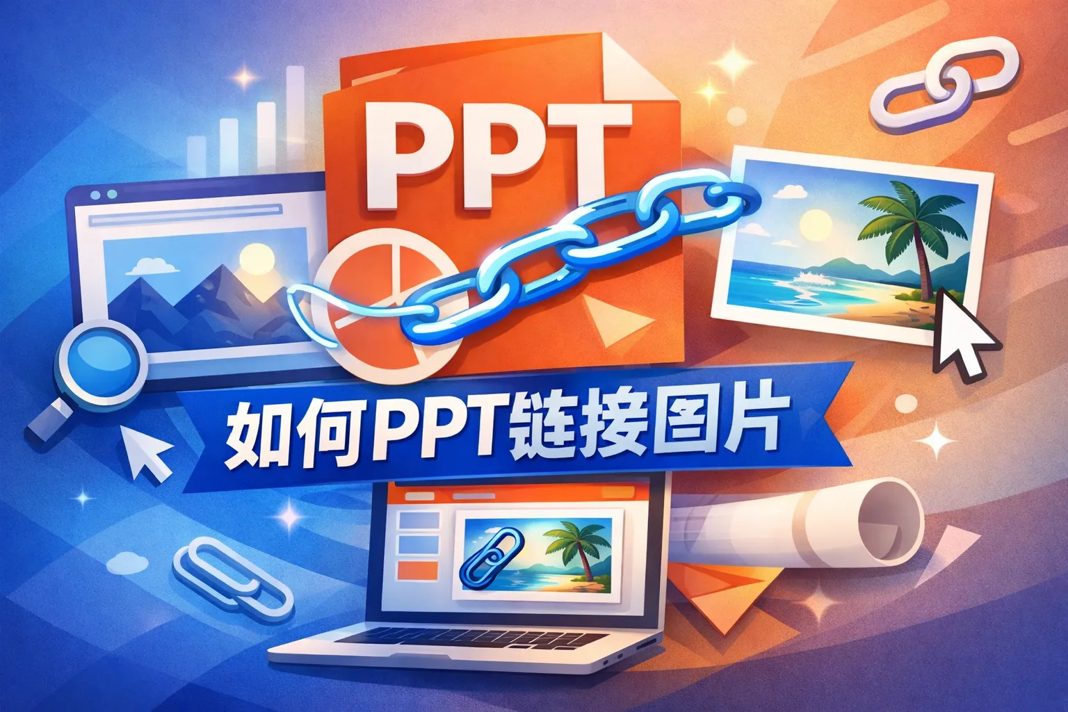 如何ppt链接图片