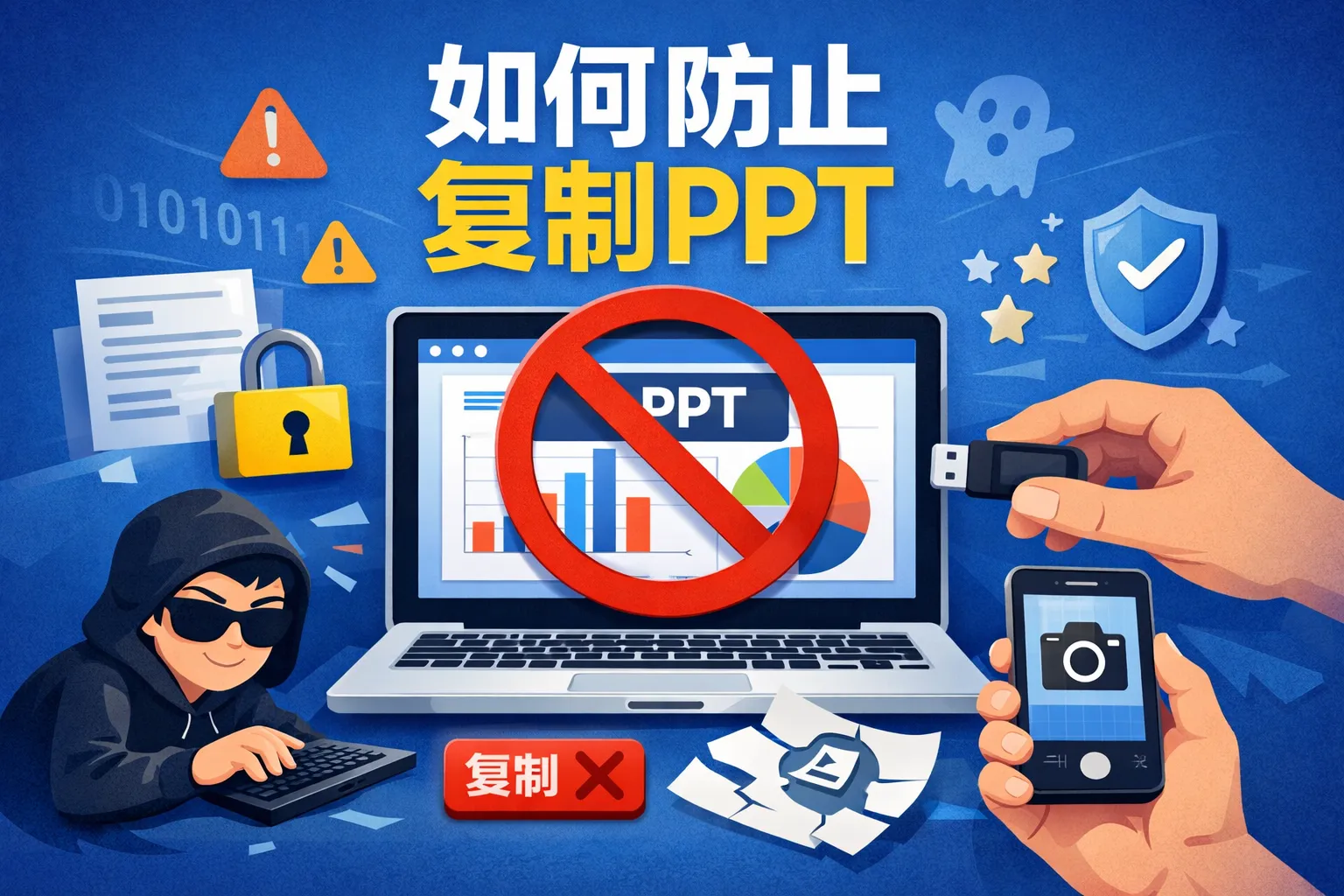 如何防止复制ppt