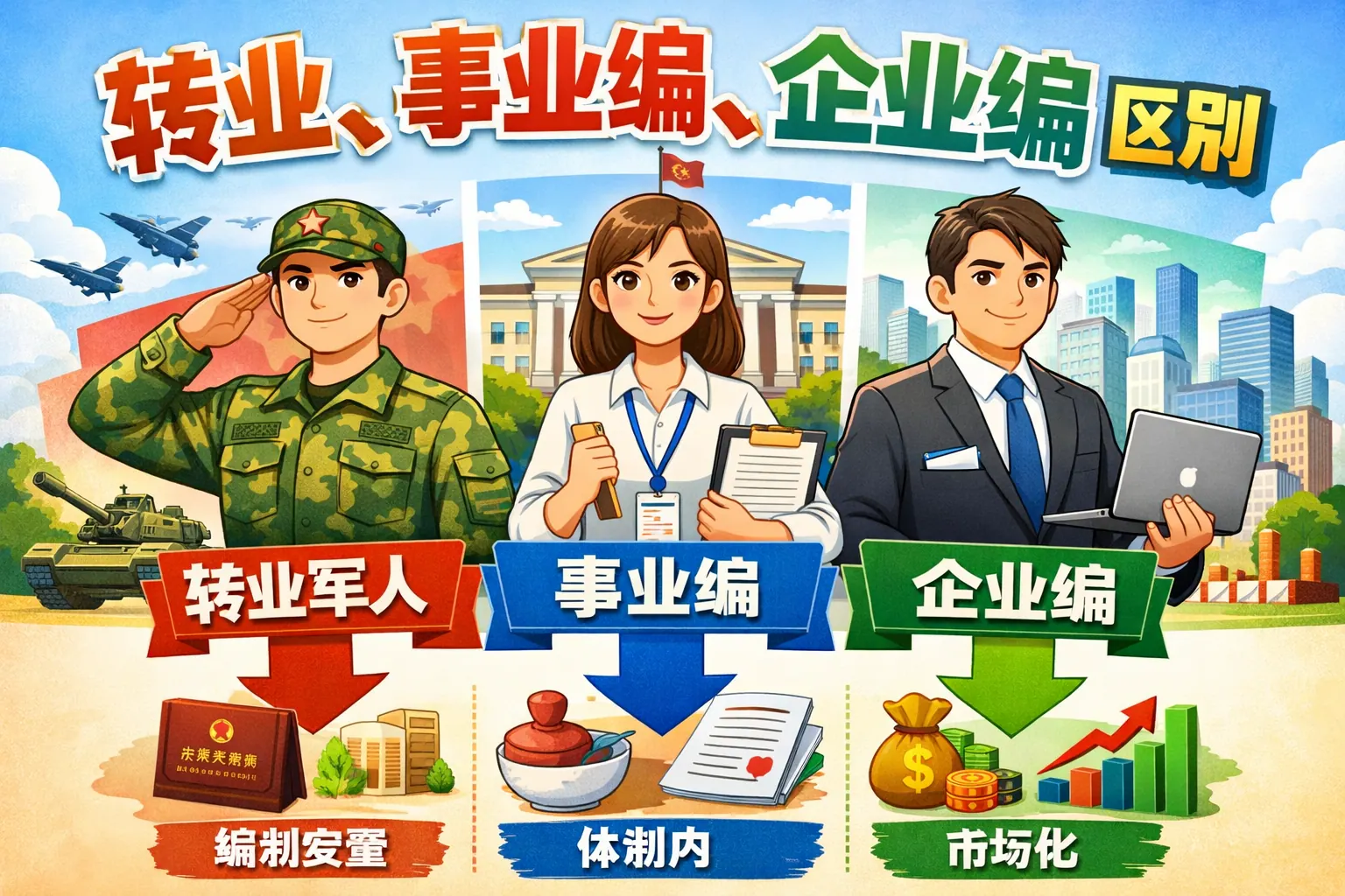 转业事业编企业编区别