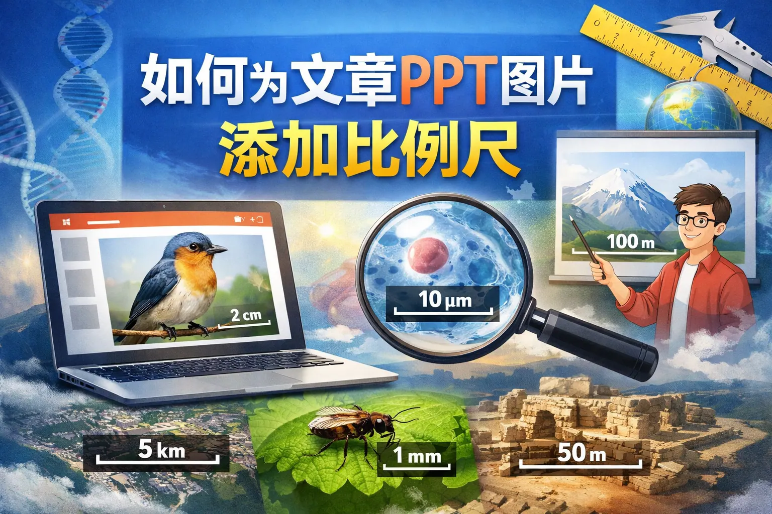 ppt的图片如何添加比例尺