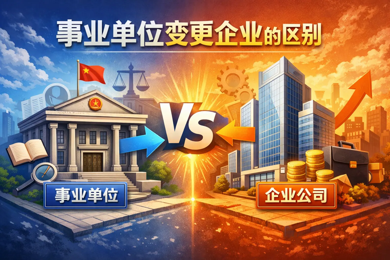 事业单位变更企业的区别