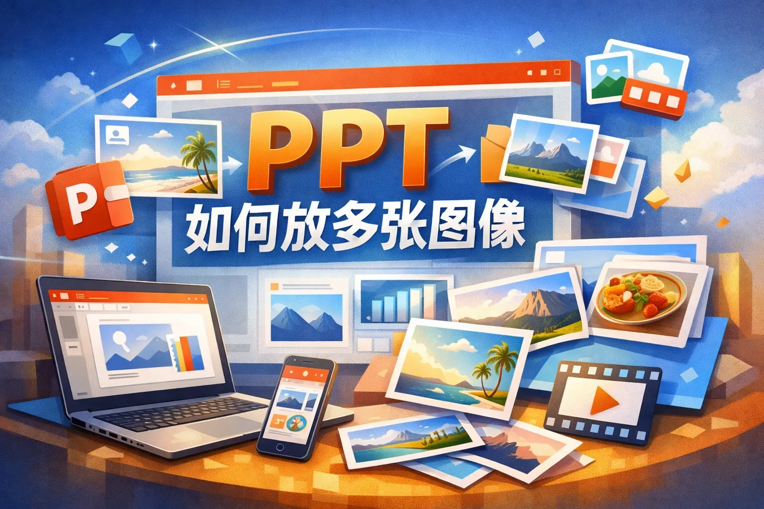 ppt如何放多张图像