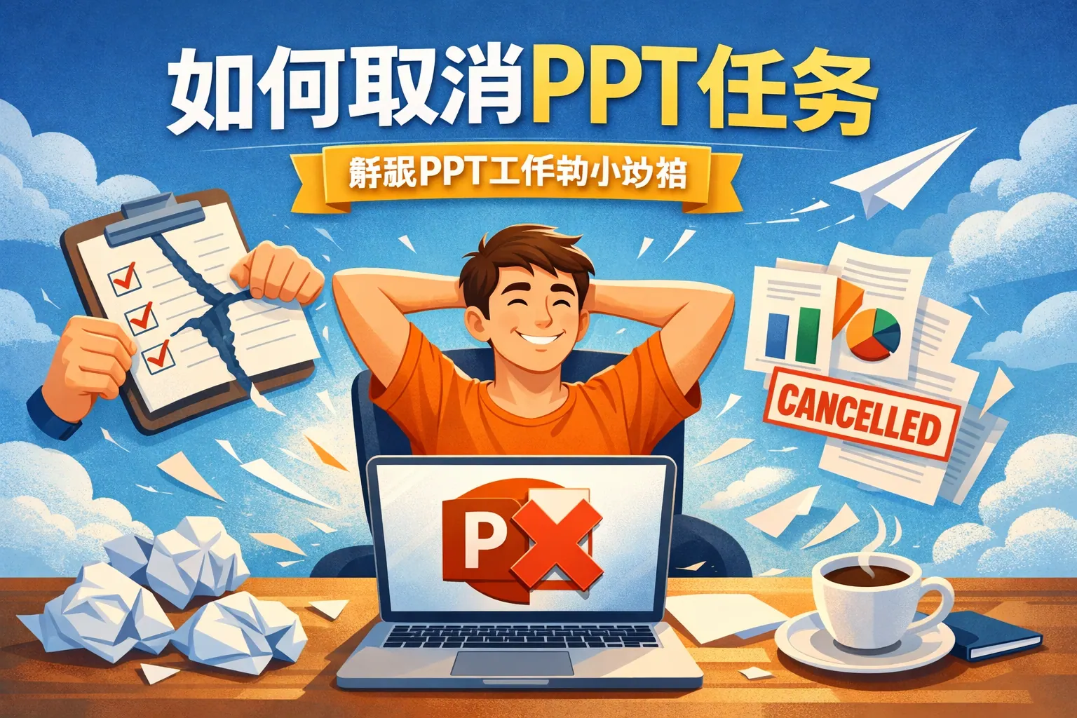 如何取消ppt任务
