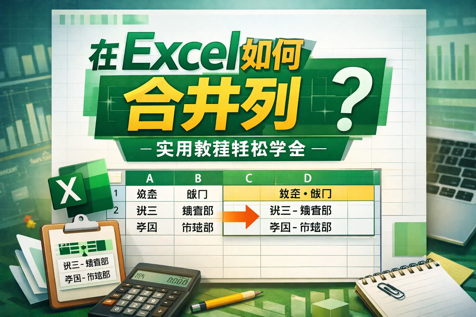 在excel如何合并列