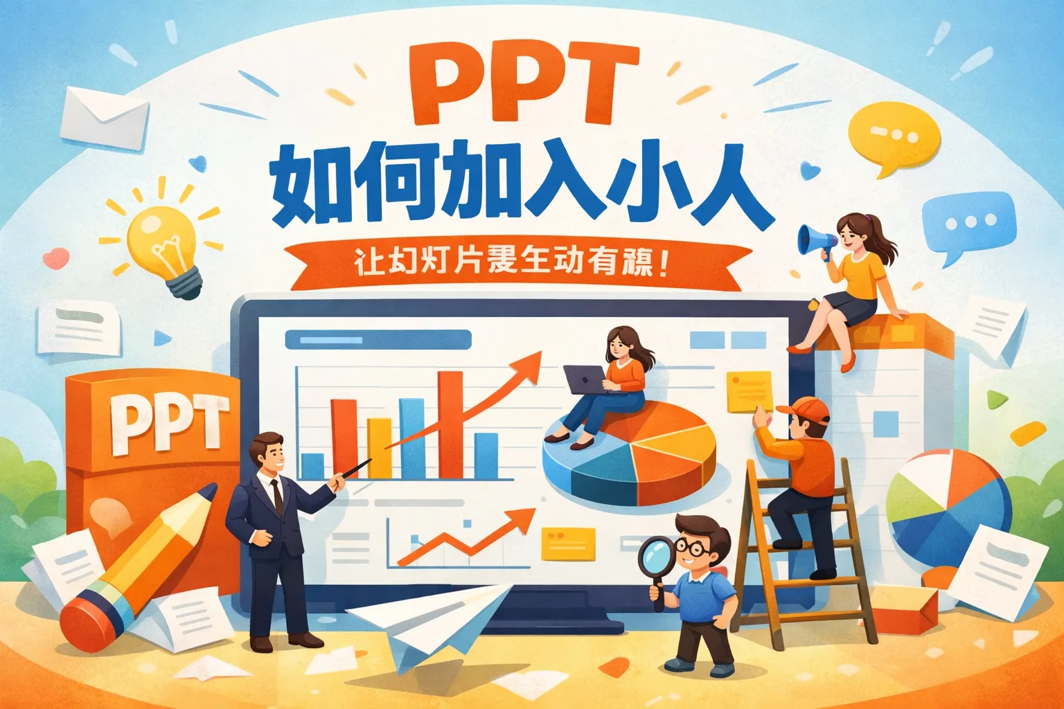 ppt如何加入小人