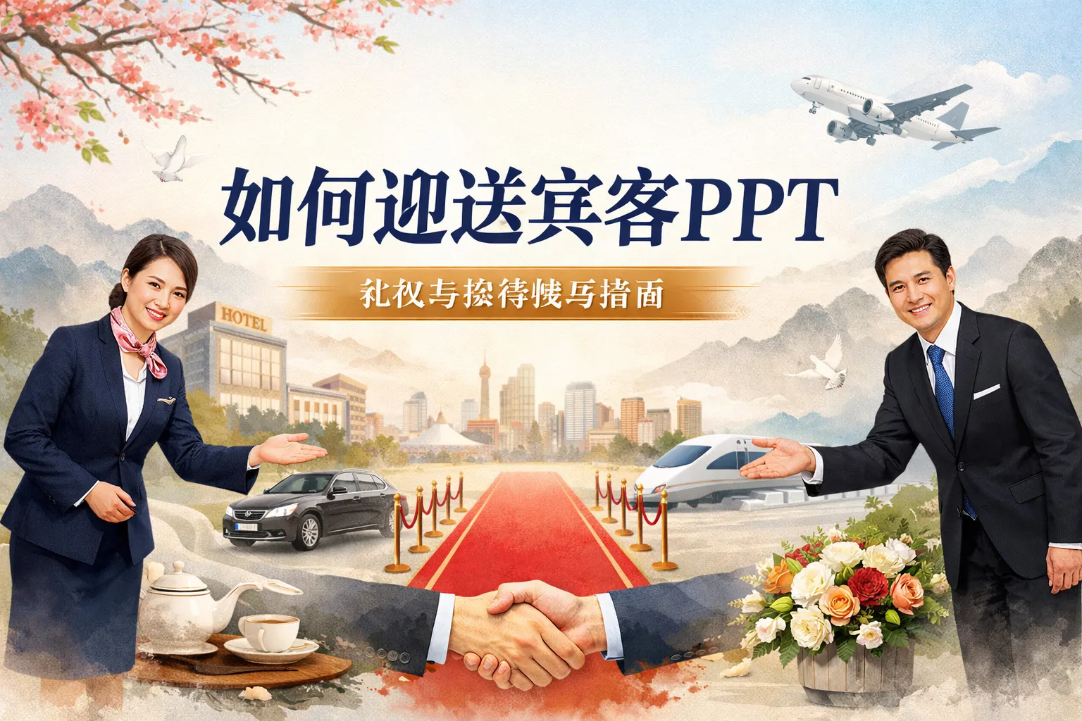 如何迎送宾客ppt