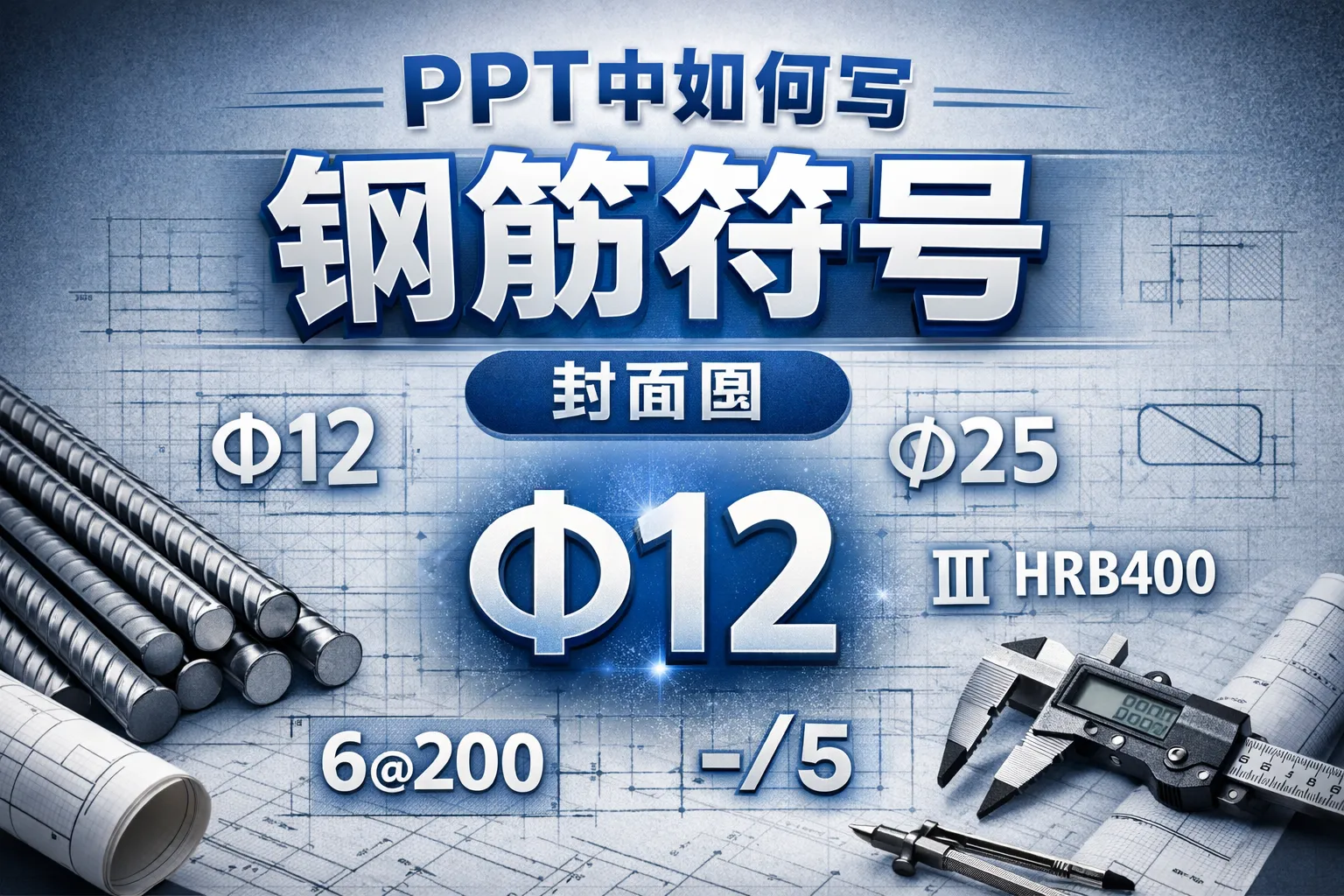 ppt中如何写钢筋符号