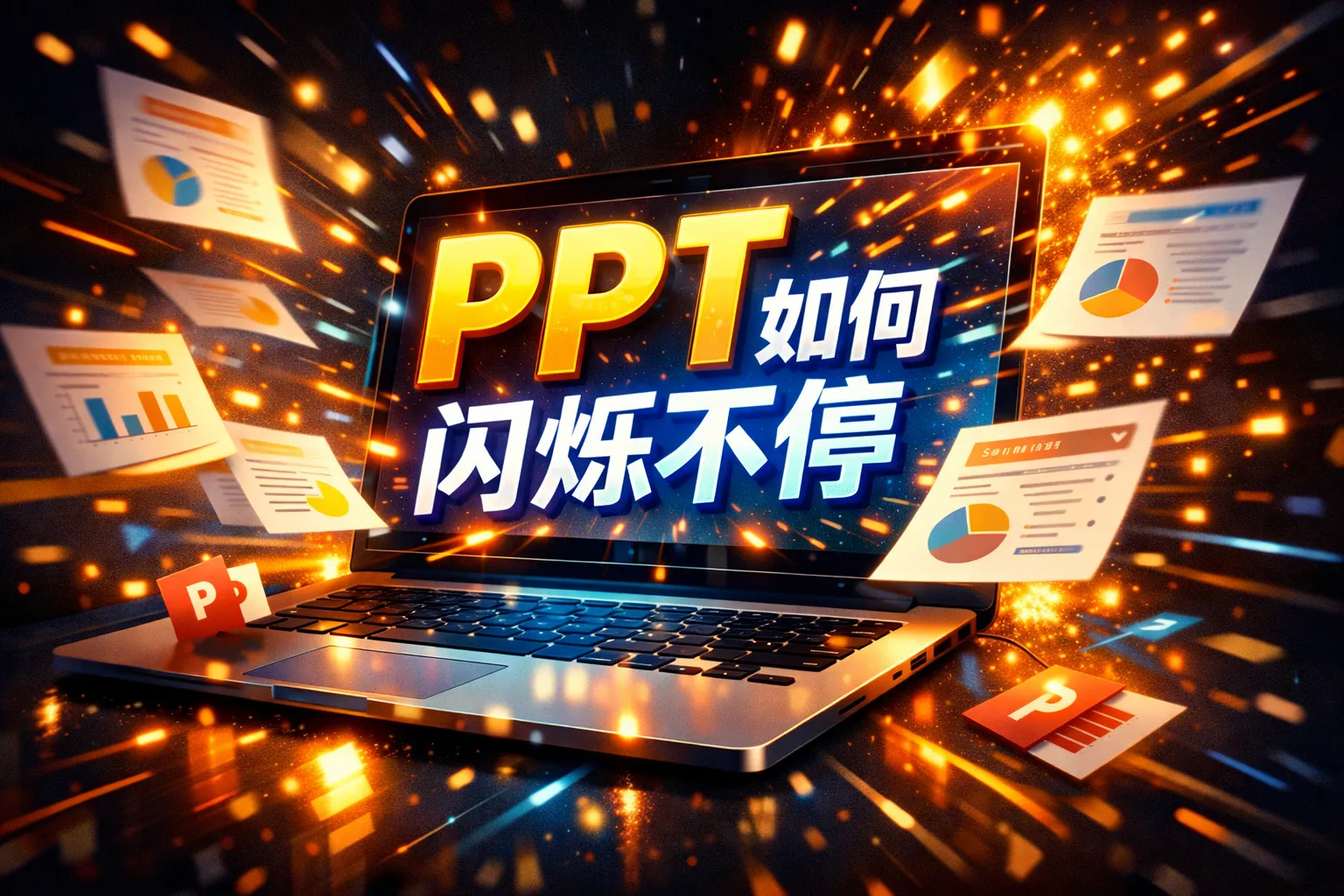 ppt如何闪烁不停