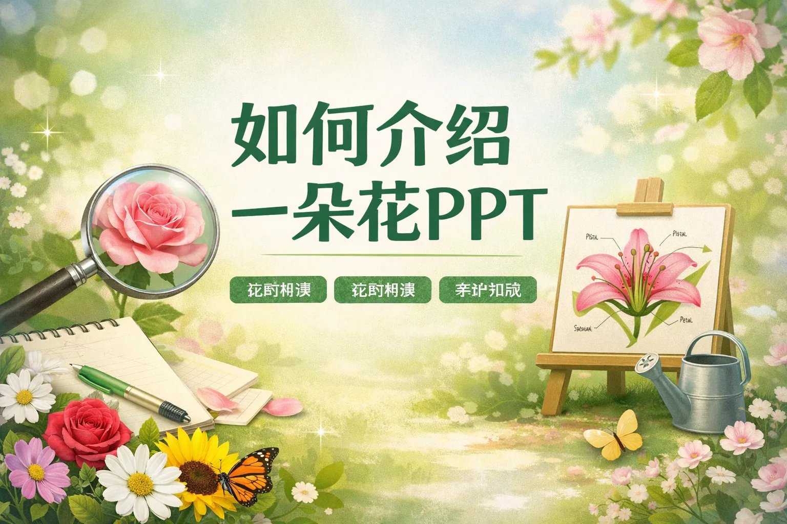 如何介绍一朵花ppt