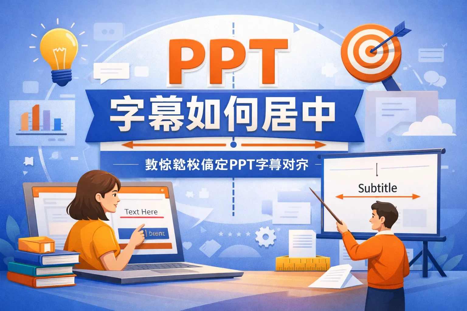 ppt字幕如何居中