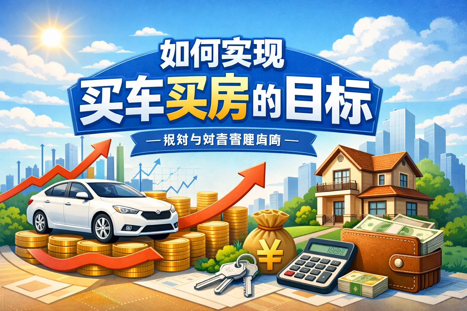 如何实现买车买房的目标PPT