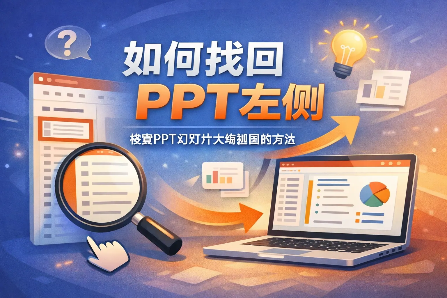 如何找回ppt左侧