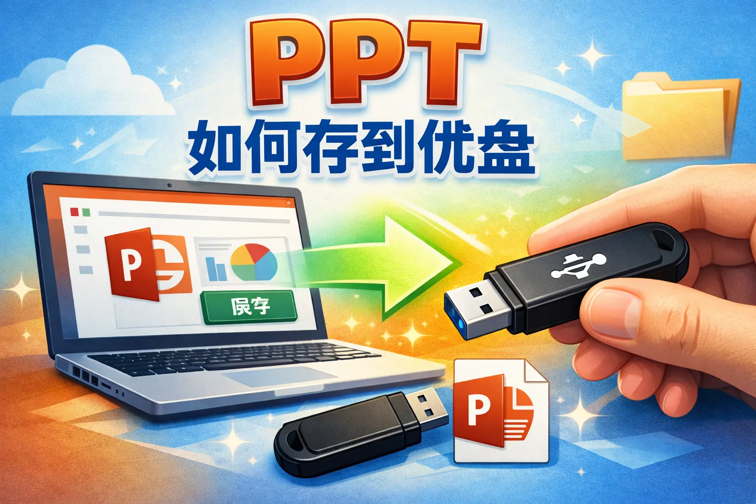 ppt如何存到优盘