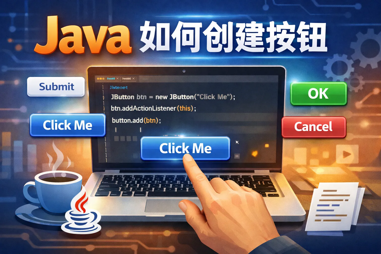 java 如何创建按钮