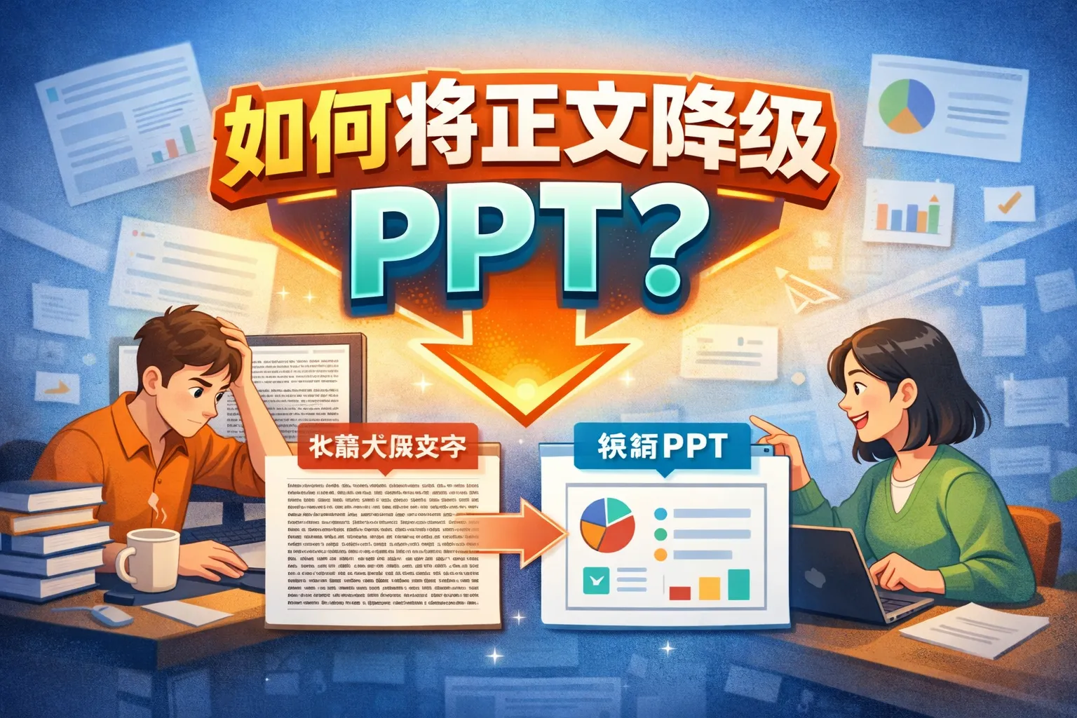 如何将正文降级PPT