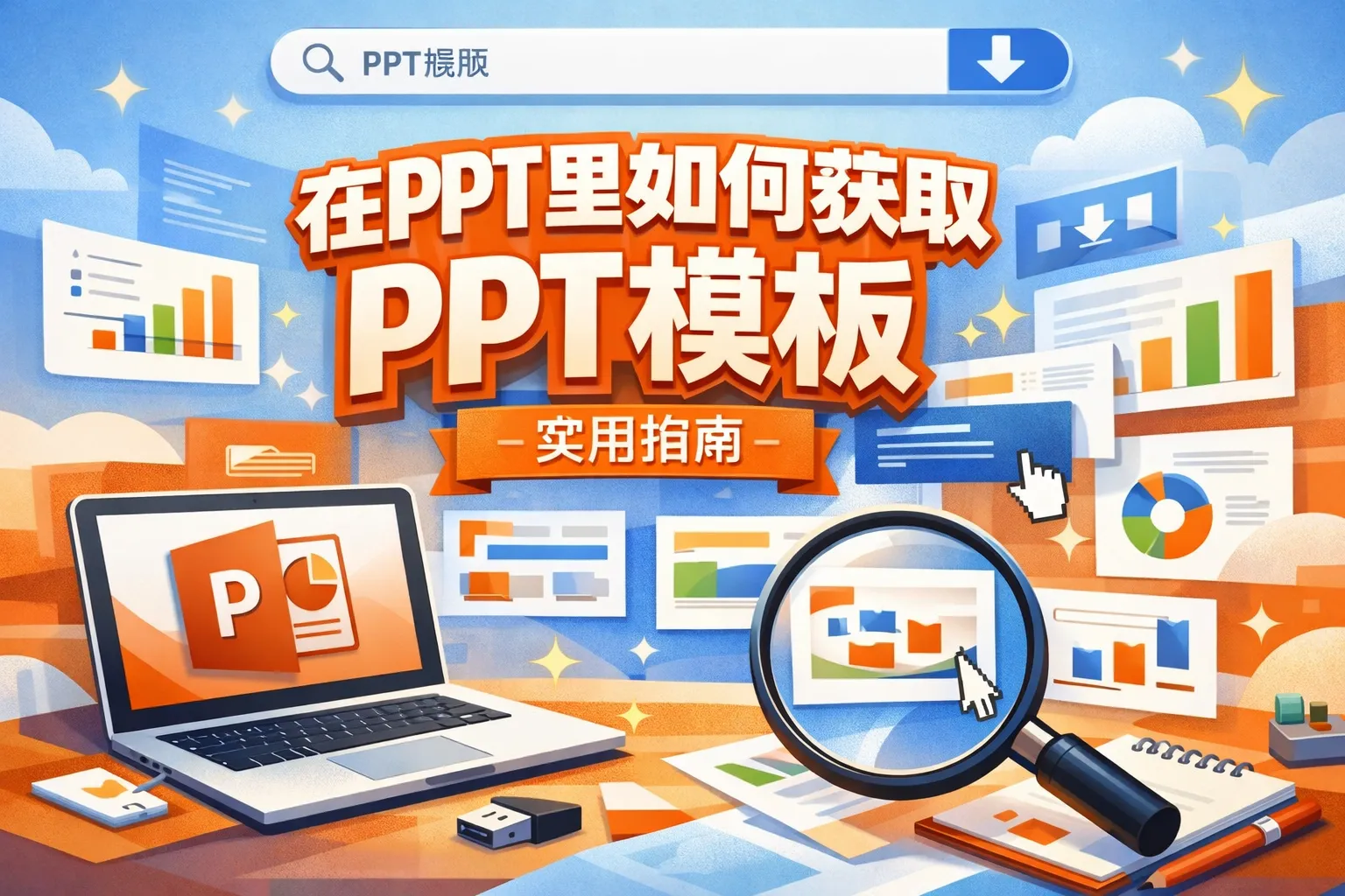 在ppt里如何获取ppt模板