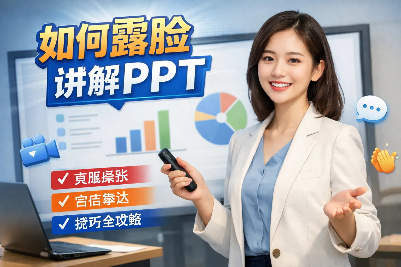 如何露脸讲解ppt