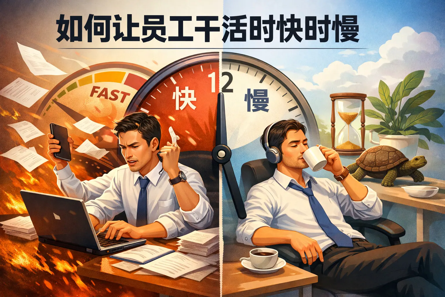 如何让员工干活时快时慢