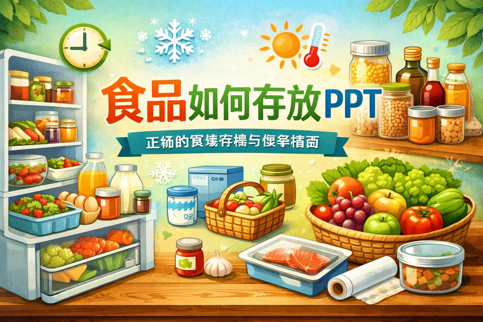 食品如何存放ppt