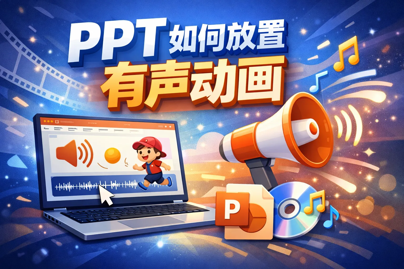 PPT如何放置有声动画