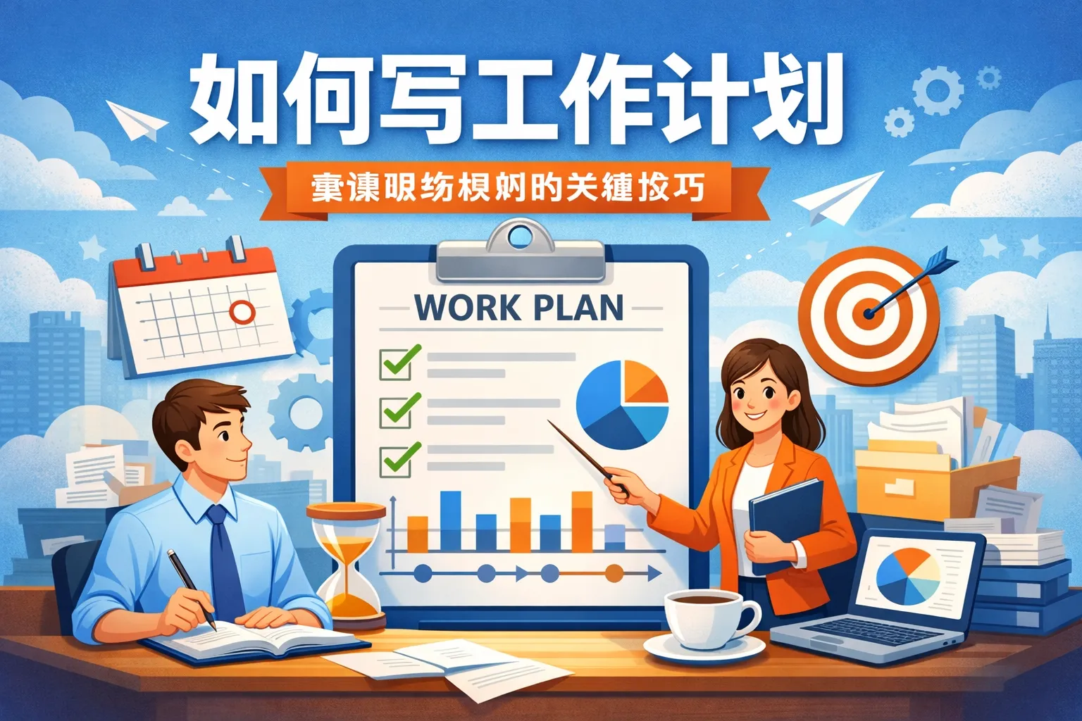 如何写工作计划图