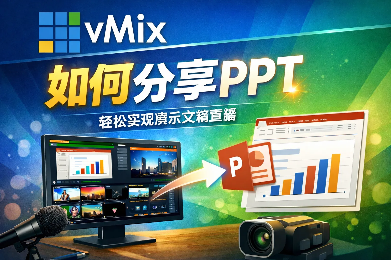vmix如何分享ppt