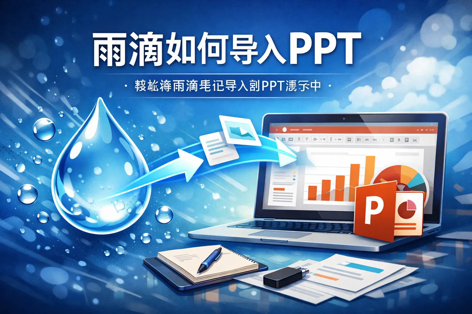 雨滴如何导入ppt