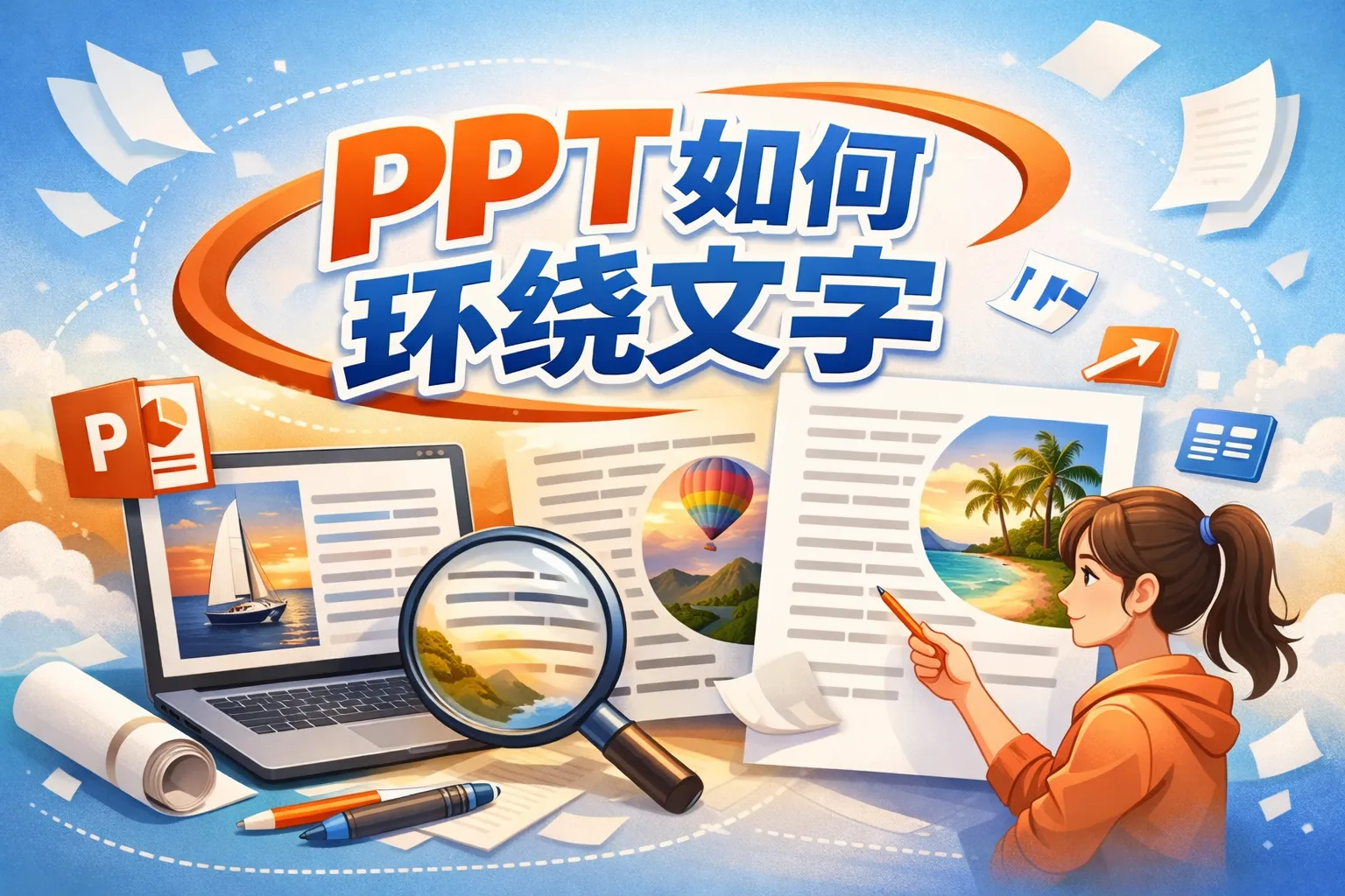 ppt如何环绕文字