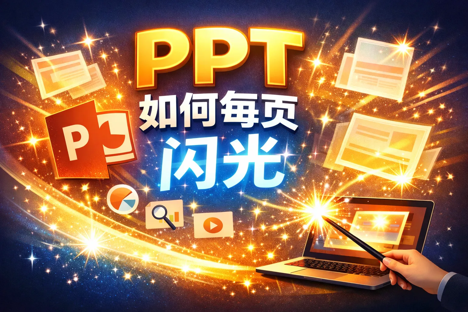 ppt如何每页闪光